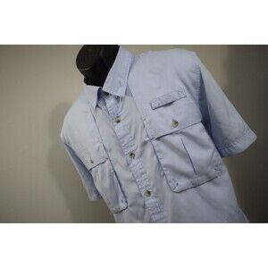 Magellan Vented Fishing Shirt MagWick Angler Fit Short Sleeve Plaid Mens Size XL